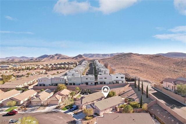 mountain view with a residential view