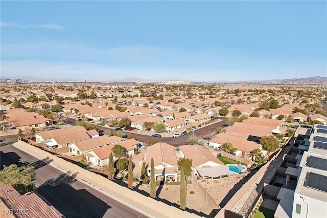 bird's eye view with a residential view