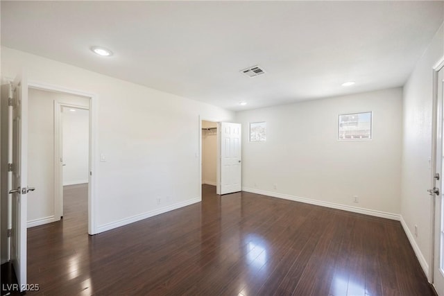 6284 Pinewood Ave, Las Vegas, NV 89103 - unfurnished room with recessed lighting, visible vents, baseboards, and wood finished floors