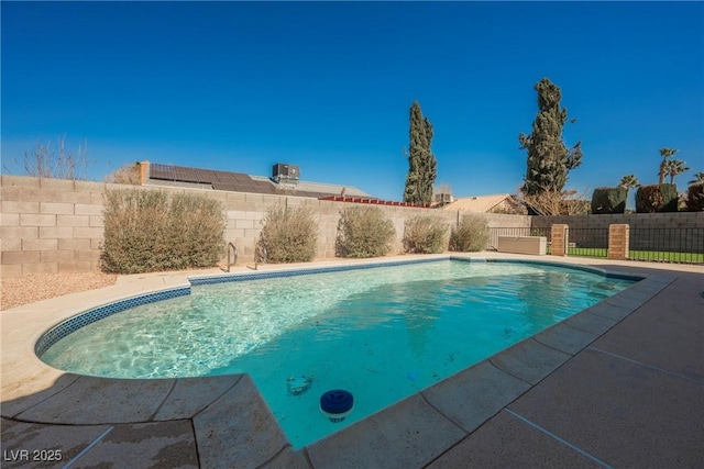 6284 Pinewood Ave, Las Vegas, NV 89103 - view of pool featuring a fenced in pool, a fenced backyard, and a patio