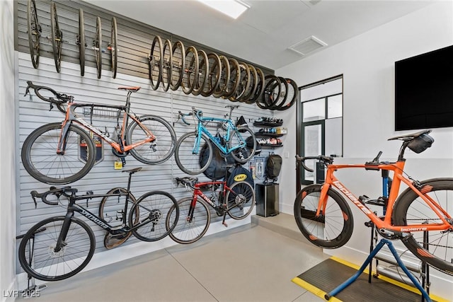 garage with visible vents