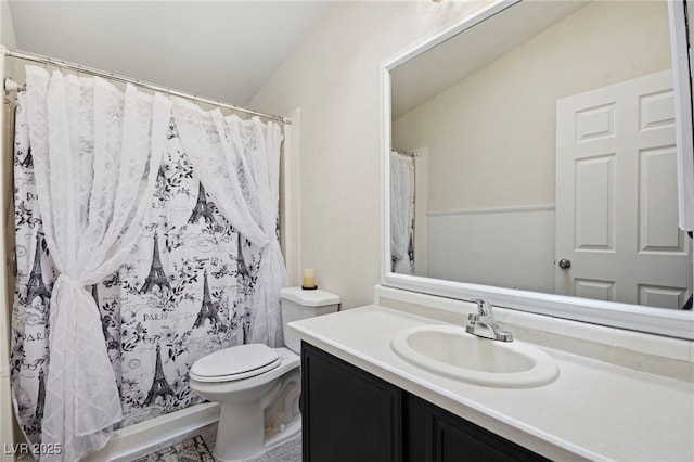 bathroom featuring toilet and vanity