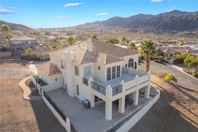 exterior space with a mountain view