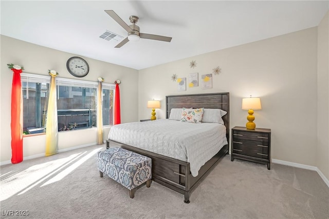 7177 W Camero Ave, Las Vegas, NV 89113 - carpeted bedroom with a ceiling fan, visible vents, and baseboards