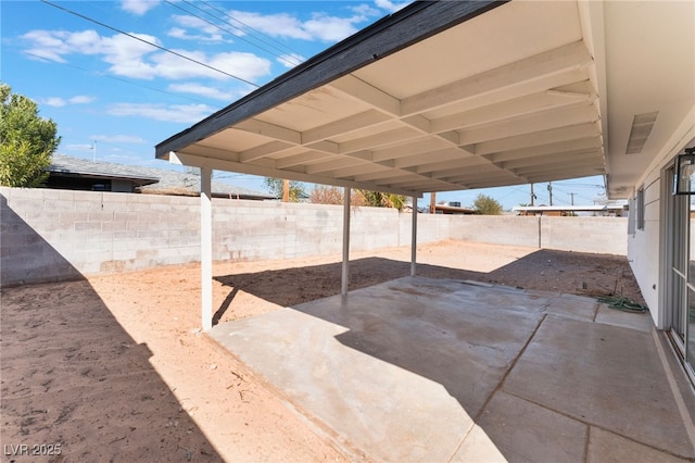 view of patio / terrace featuring a fenced backyard