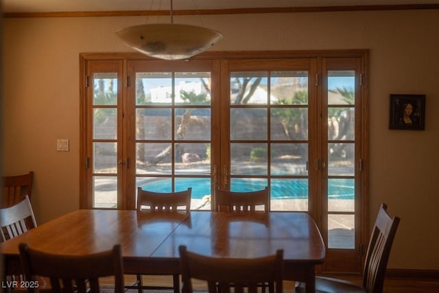 dining space with a healthy amount of sunlight