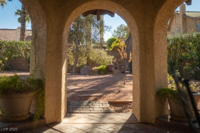 view of patio with fence