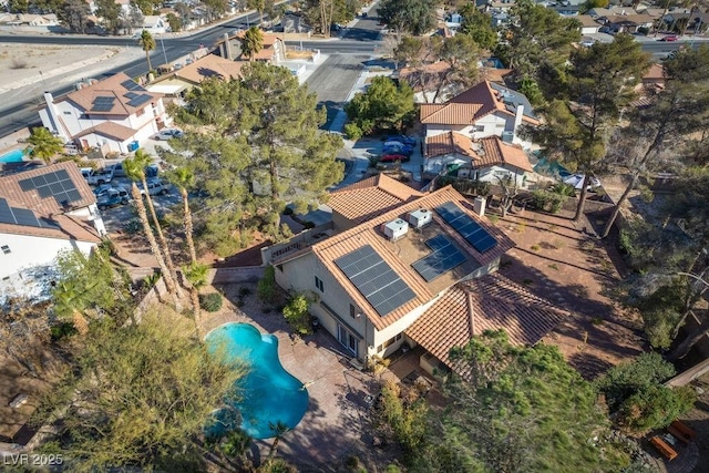 aerial view featuring a residential view