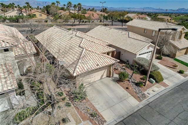 bird's eye view with a residential view