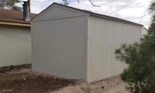 view of shed