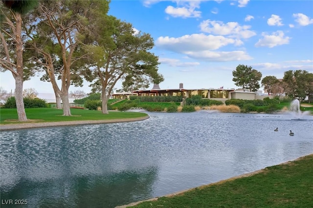 view of water feature