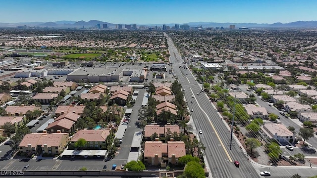 aerial view featuring a mountain view