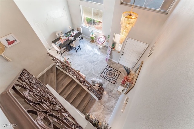 foyer with baseboards