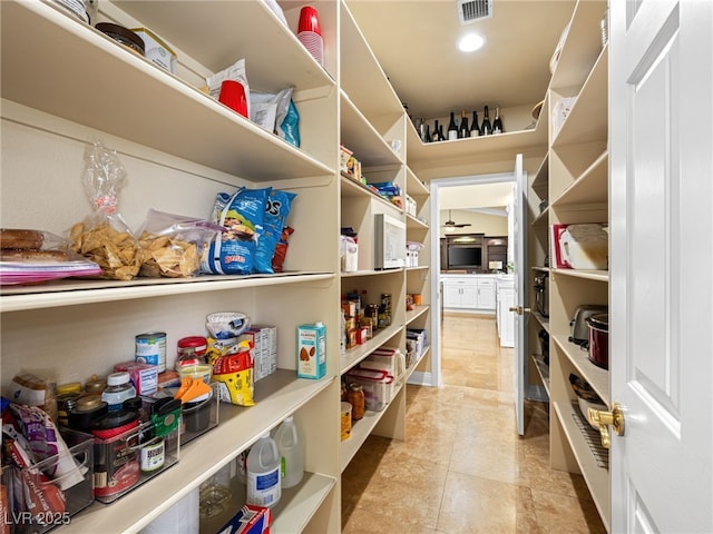 pantry with visible vents