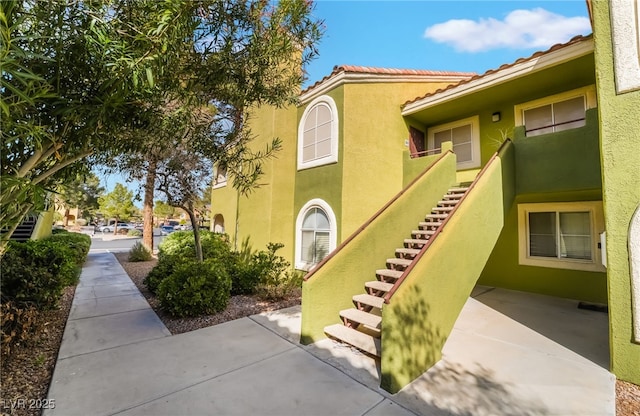 exterior space with stairway