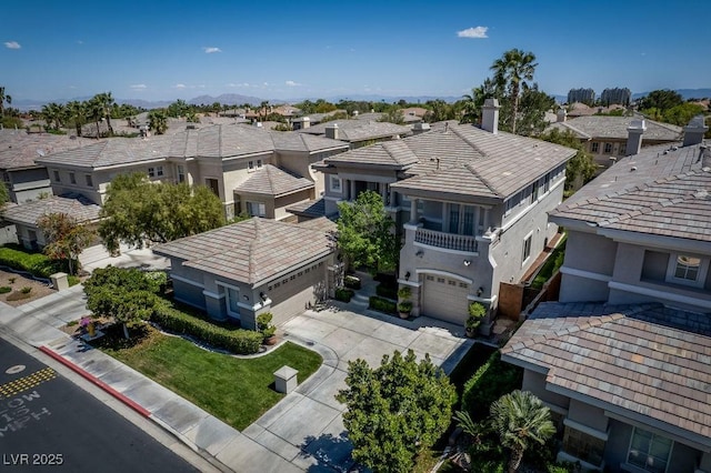 bird's eye view featuring a residential view