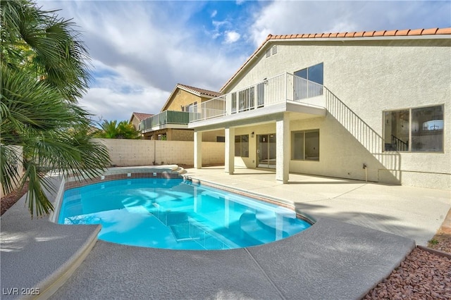 view of pool with a fenced in pool, a patio area, and a fenced backyard