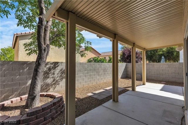 view of patio / terrace with a fenced backyard