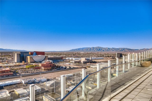 view of mountain feature featuring a view of city