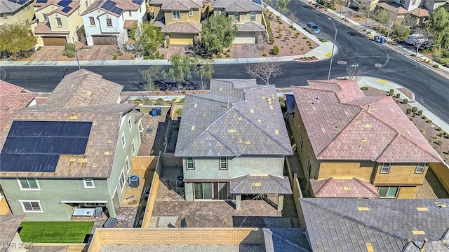 drone / aerial view with a residential view