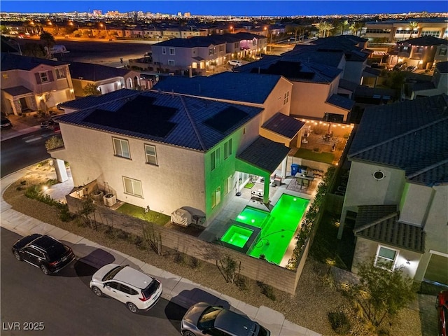 birds eye view of property featuring a residential view