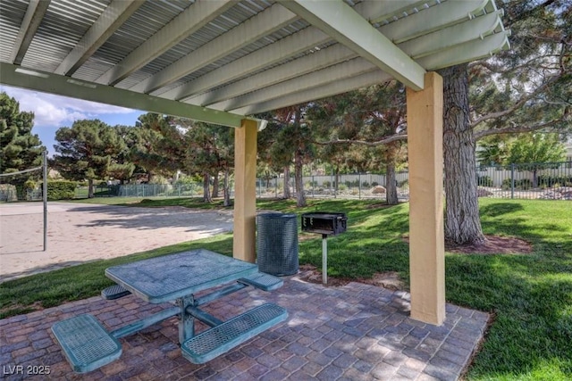 view of patio with fence