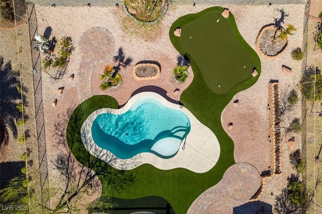 9816 Gerald Ct, Las Vegas, NV 89134 - aerial view of a pool