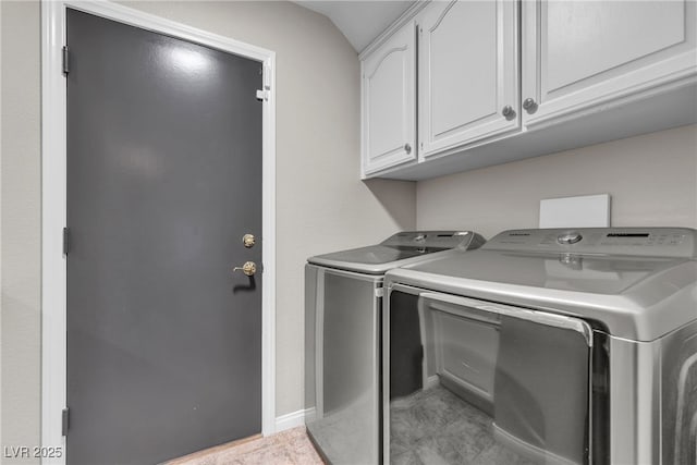 3047 Whispering Crest Dr, Henderson, NV 89052 - laundry area with independent washer and dryer, cabinet space, and light tile patterned floors