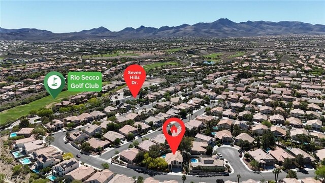 3047 Whispering Crest Dr, Henderson, NV 89052 - aerial perspective of suburban area with mountains