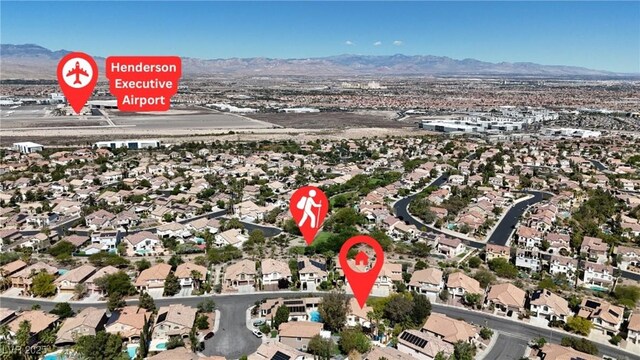 3047 Whispering Crest Dr, Henderson, NV 89052 - view of property location with a mountain backdrop and nearby suburban area