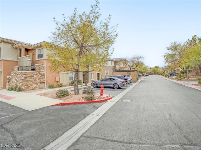 view of street with a residential view