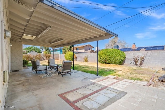 view of patio / terrace featuring a fenced backyard