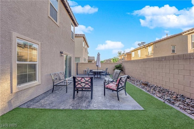 view of patio / terrace with a fenced backyard