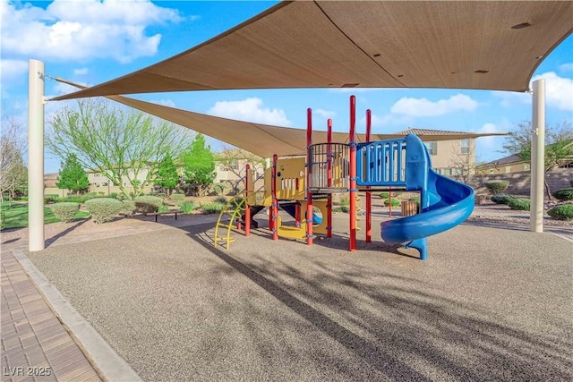 view of community jungle gym