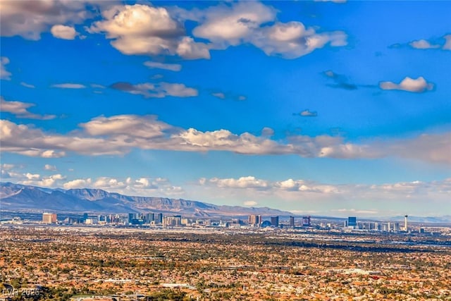 property view of mountains with a city view