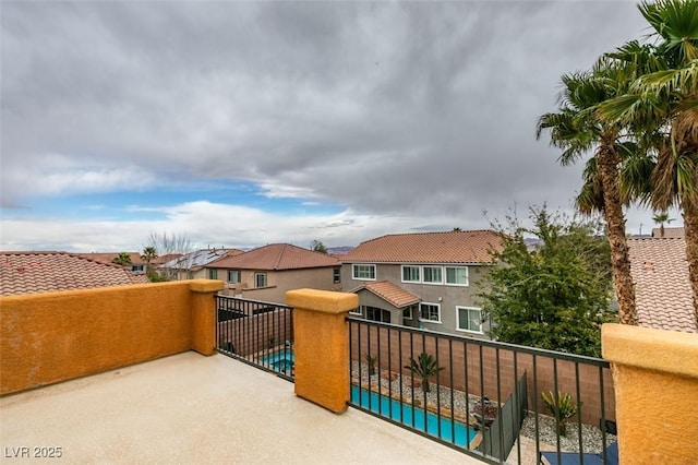 balcony featuring a residential view