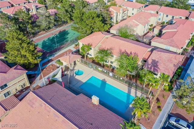 bird's eye view featuring a residential view