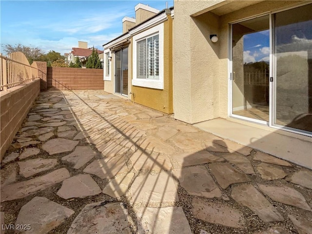 view of patio with a fenced backyard