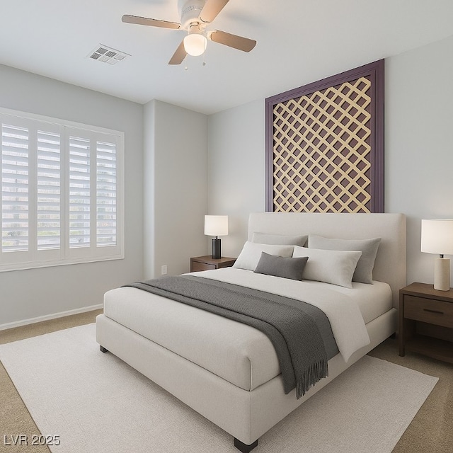 7567 Wingspread St, North Las Vegas, NV 89084 - bedroom with carpet flooring, ceiling fan, and baseboards