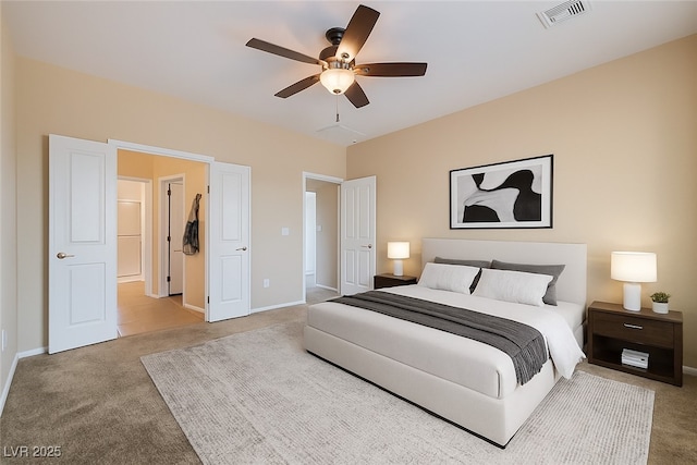 7567 Wingspread St, North Las Vegas, NV 89084 - carpeted bedroom featuring baseboards and a ceiling fan