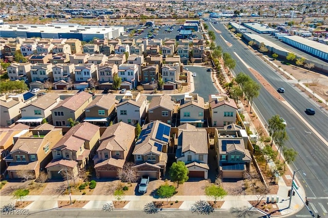 bird's eye view with a residential view