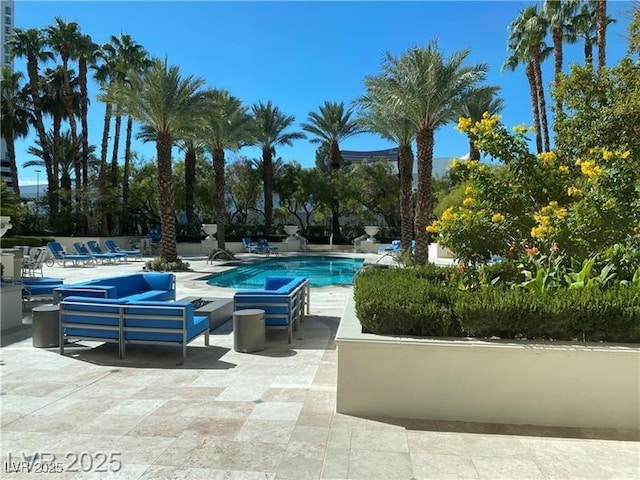 pool featuring a patio