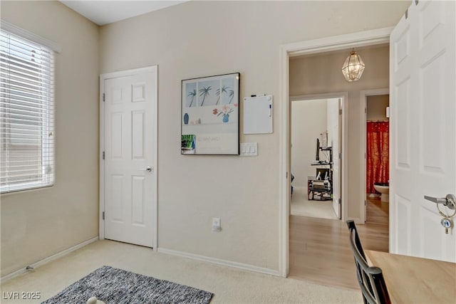 entryway with baseboards