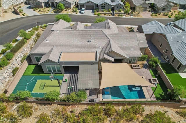 bird's eye view featuring a residential view