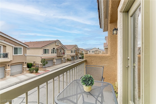 balcony featuring a residential view