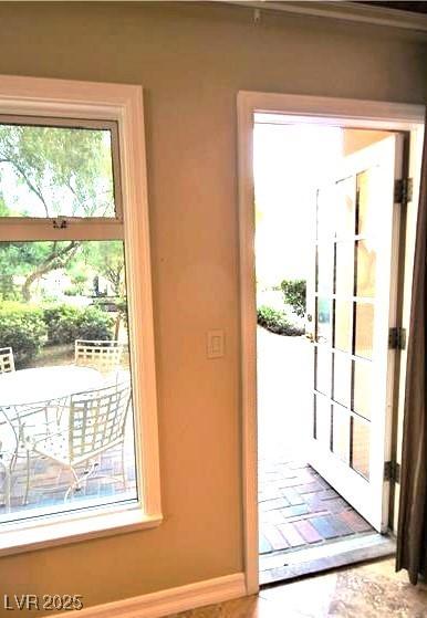 entryway with baseboards