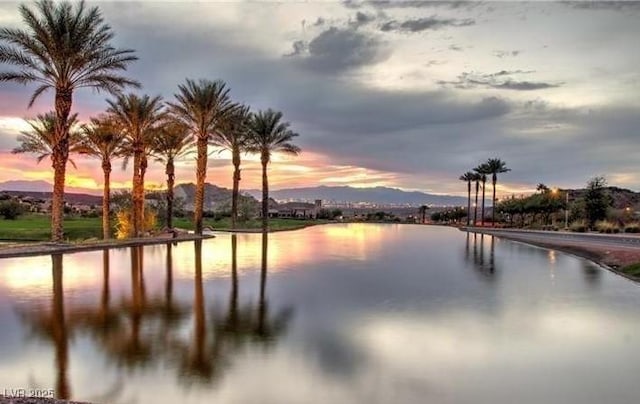 property view of water featuring a mountain view