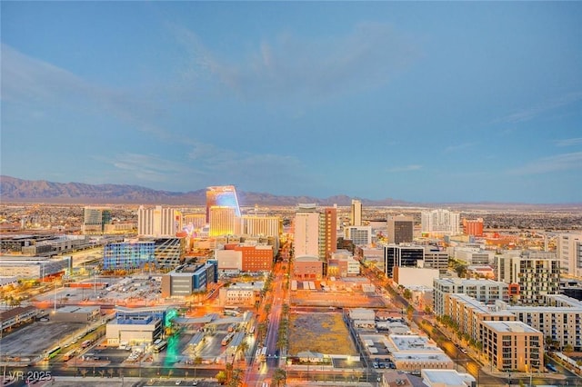 city view with a mountain view