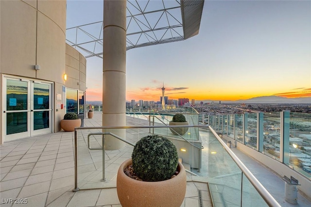 balcony featuring a view of city