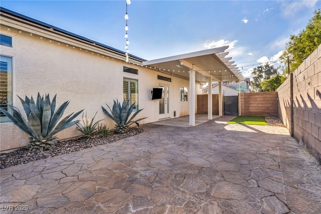 view of patio with a fenced backyard